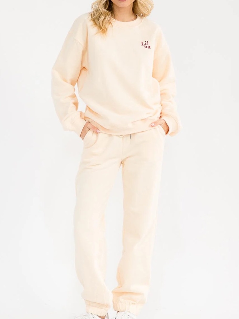 Blogger favorite LONG SLEEVE PULLOVER SWEATER ELASTIC WAIST JOGGER PANTS SET